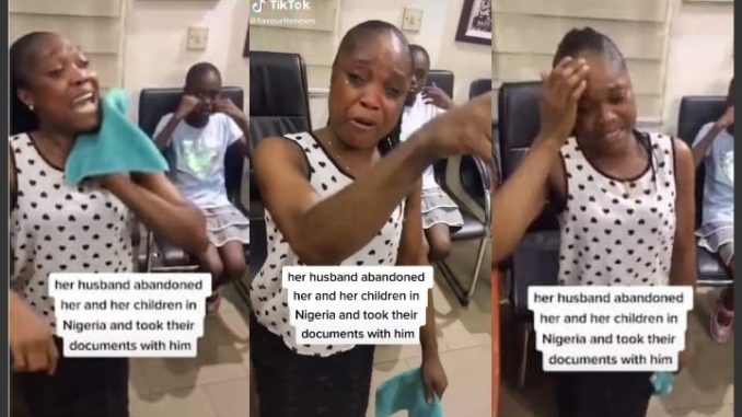 husband abandoned her and their kids ,
