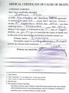 Death Certificate