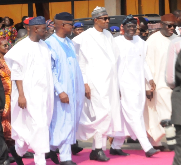 BUHARI ARRIVES LAGOS,