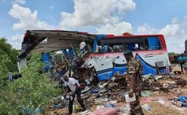 Bus Tumbles Off Bridge