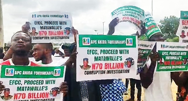 Protesters Storm EFCC