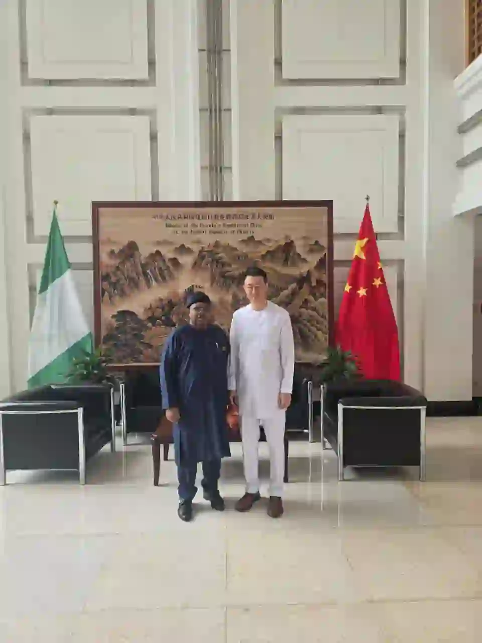 Tegbe Holds Strategic Talks with Chinese Ambassador on Expanding Nigeria-China Cooperation in Power, Infrastructure and Industrial Development.